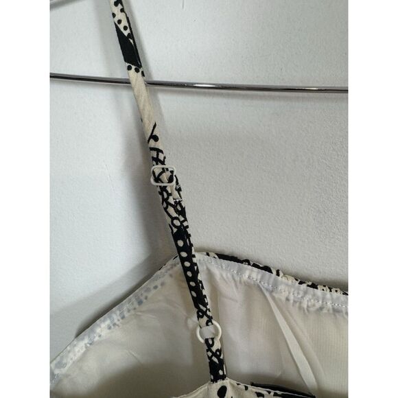 Nightway Womens Swing Dress With Crinoline Skirt Adj Straps Abstract Print Sz 10 - Picture 6 of 16